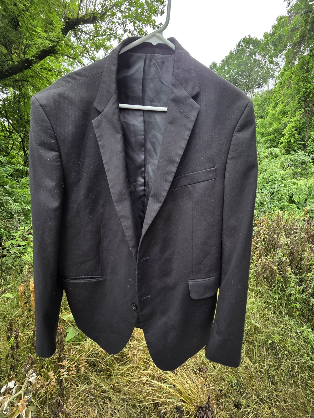 Dockers Men's Black Sport Coat Blazer Jacket Size 44R Two Button Classic